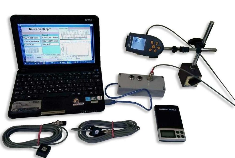 Equilibrador portátil e analisador de vibrações Balanset-1A