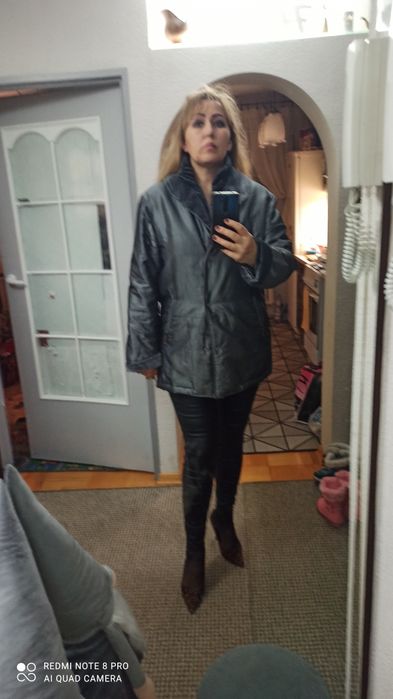 Kurtka damska zimowa płaszcz rozmiar 40 metaliczny