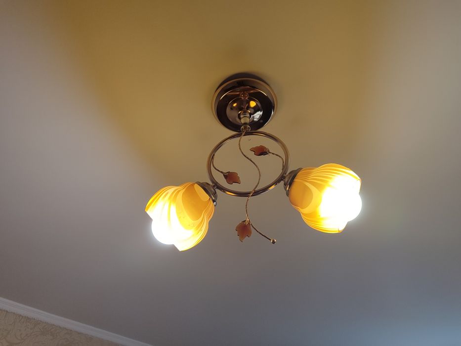 Класична люстра скло/метал