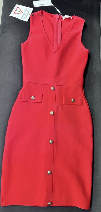 Sukienka Bandażowa Czerwona Nowa