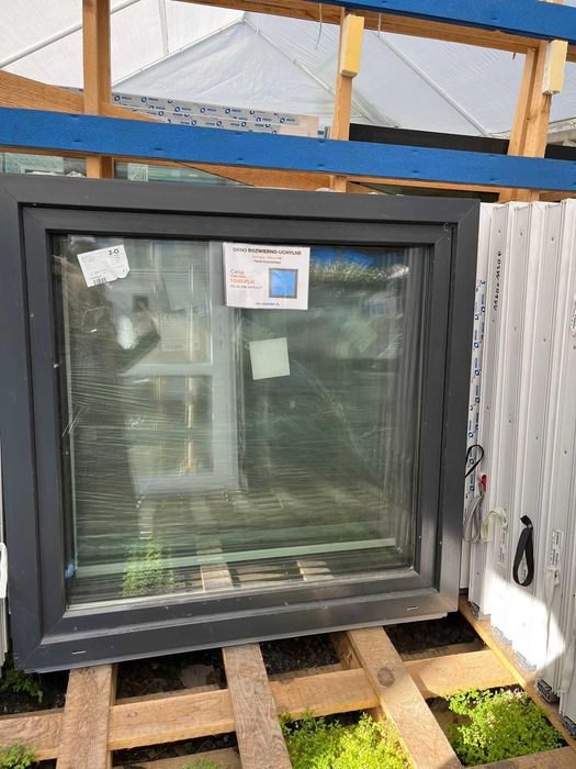 Nowe okno PCV 116x113 antracyt zew. od ręki!