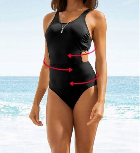 B.P.C kostium kąpielowy monokini czarny 42.