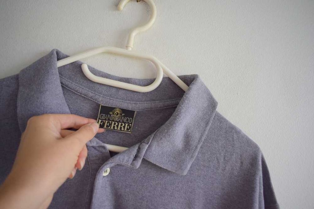 Gianfranco Ferre koszulka polo t-shirt szara 2xl