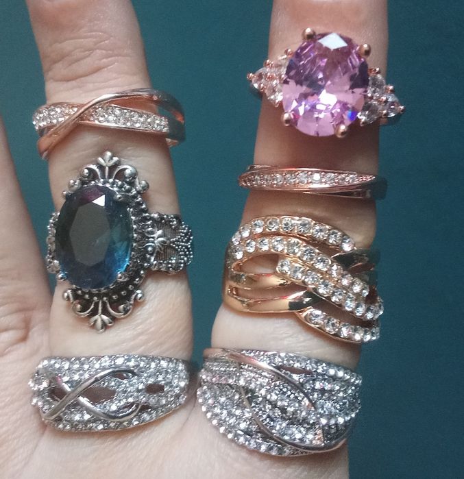 Кольца чокер новые бусы фианиты колечко медзолото с камнями обручк