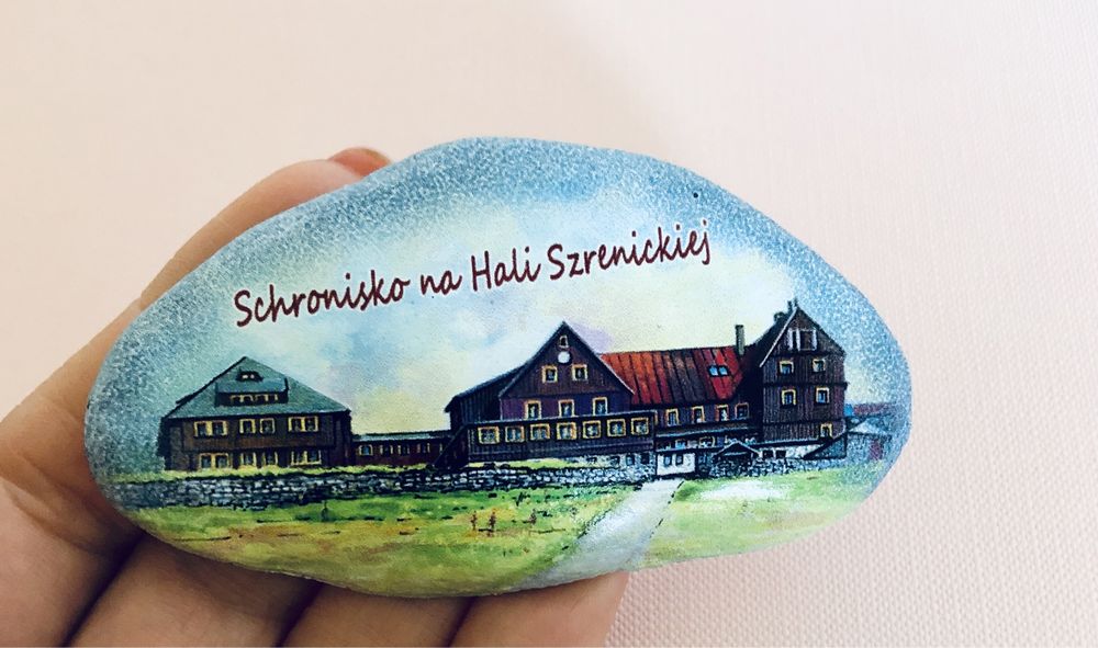 Magnes na lodówkę góry schronisko na hali szrenickiej NOWY