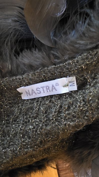 Casaco malha com plumas M