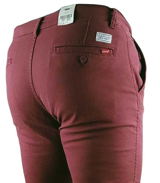 Męskie spodnie Levi's -XX Chino Slim Taper Stretch bordo Levis W34/L34