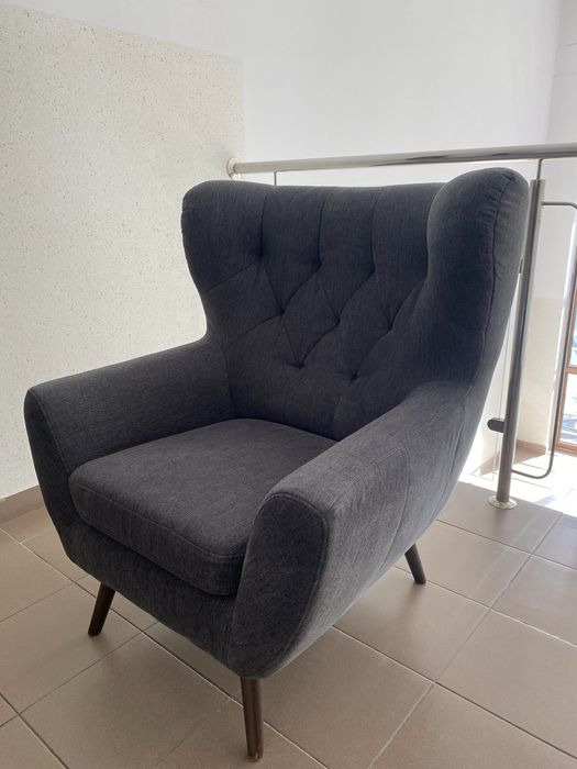 Fotel VOSS Gala Collezione | Szary | Premium | Bardzo dobry stan