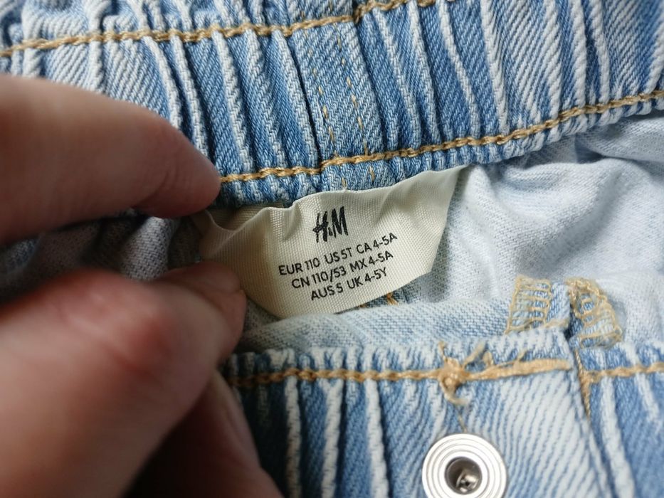 Jeansowe spodenki dziewczęce, h&m rozmiar 110, 25zł