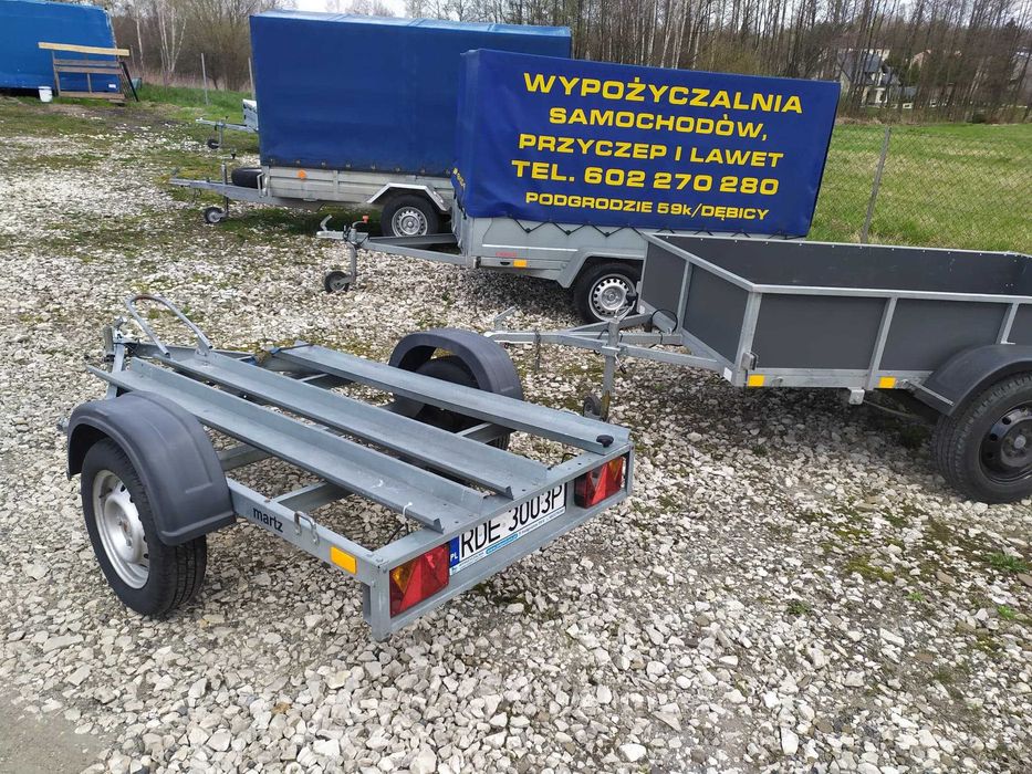Wynajem Dłużyca 6 m DMC 750 kg,Wynajem Przyczep, Lawet, Wywrotek