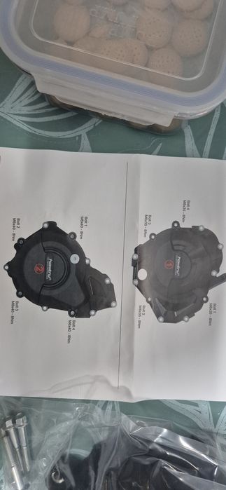 Proteção tampas motor cfmoto 450MT 450NK 450SR novas em caixa