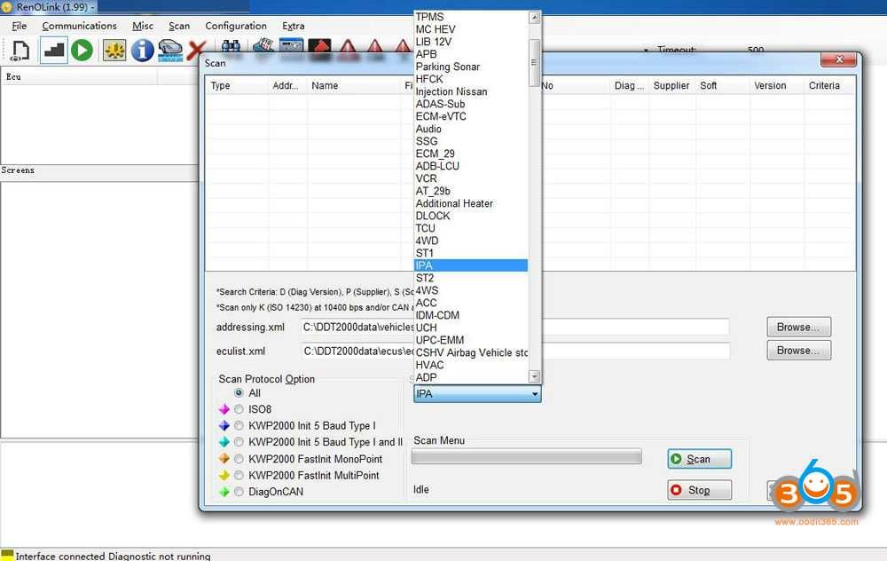 Renolink v2.1 CAN Clip USB Modelos Renault todos 96 a 2O25