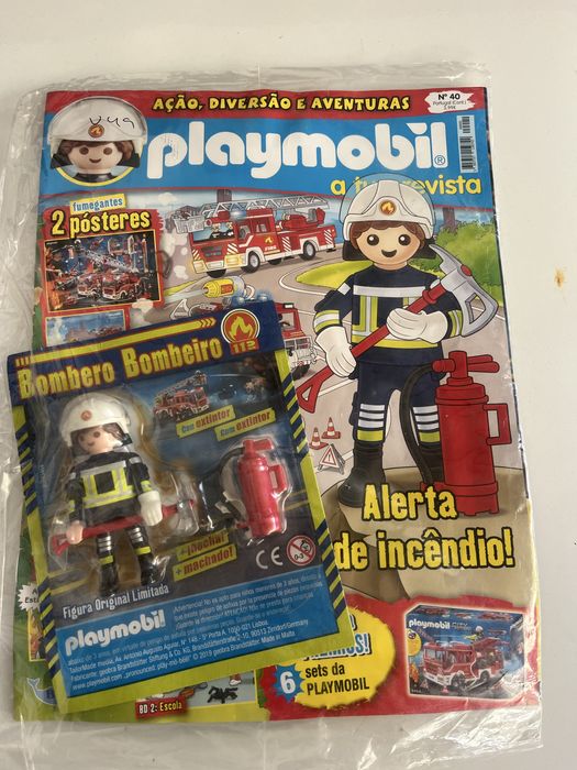 Playmobil figura + revista