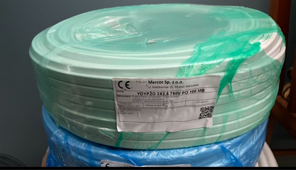 Przewód Kabel drut 3x2.5 Mercor 100mb
