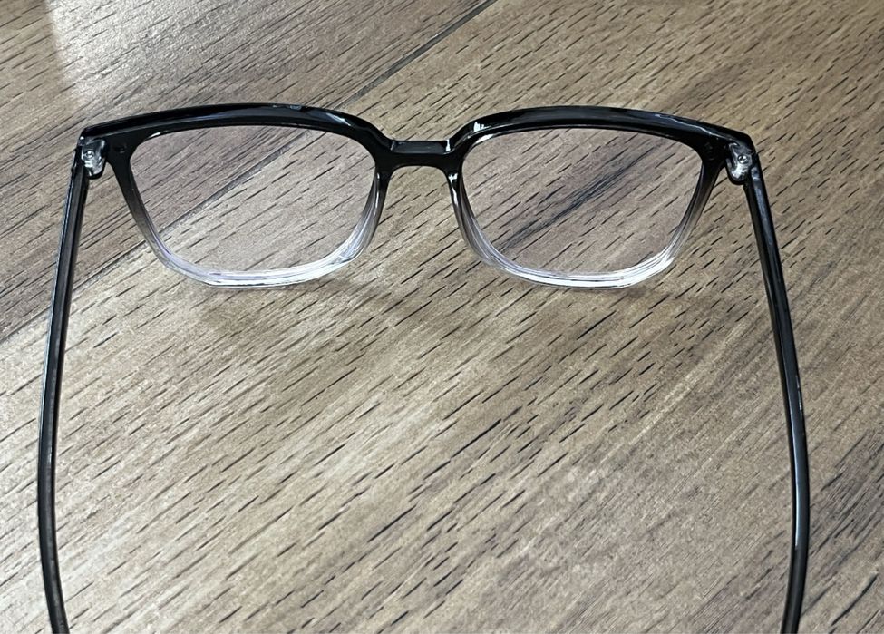 Okulary zerowki czarno przezroczyste nowe