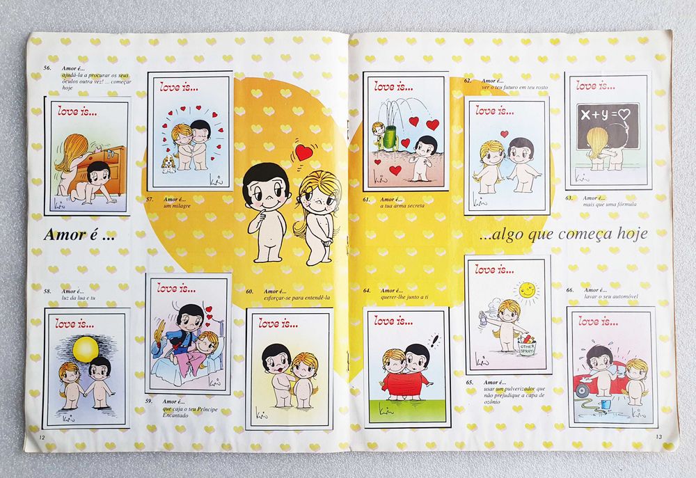 Antiga Caderneta Completa "Amor é... / Love is..." ~ 1990 ~ 128 Cromos64585094301698121