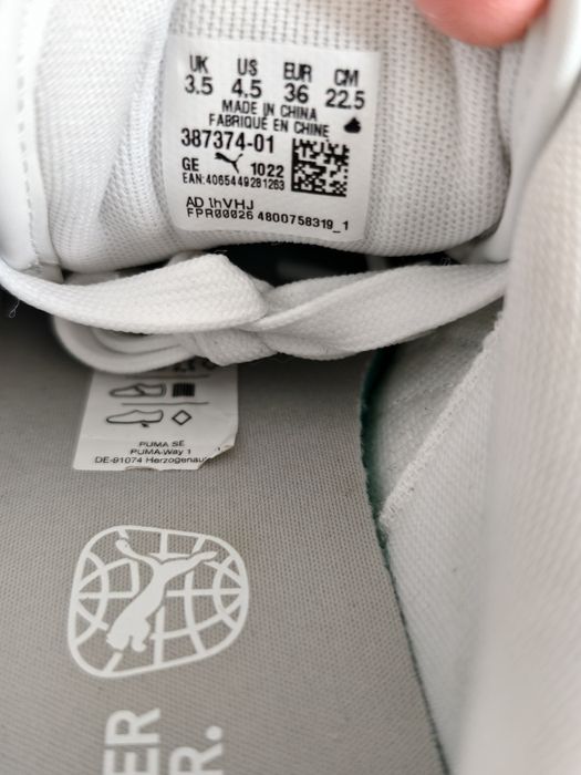 PUMA Karmen L Białe Sneakersy | EU 36 - 22,5 cm | Skóra | Jak Nowe