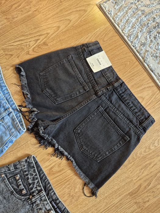 Trzy pary szortów spodenki jeans denim cropp XS 34
