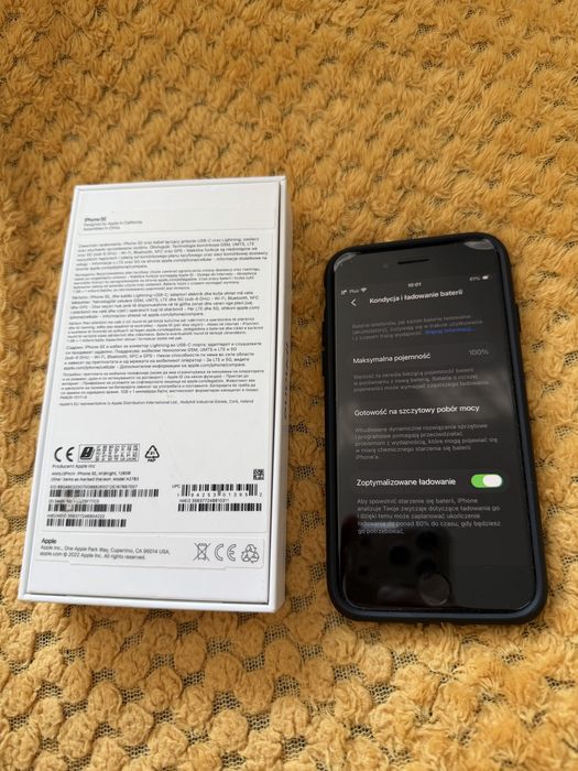 iPhone SE 2022 5G (3 gen.) 128GB - Aktywowany w Czerwcu 2026! 100% Kondycji baterii!