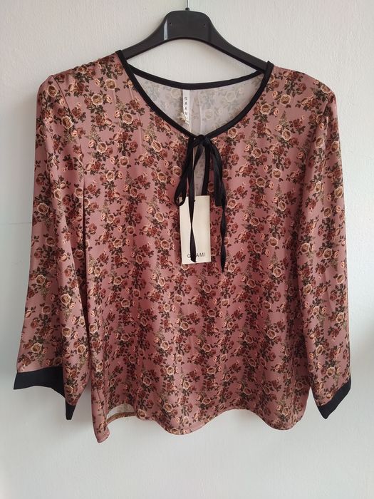 Blusa rosa floral - Gaami - Tamanho M - Nova!