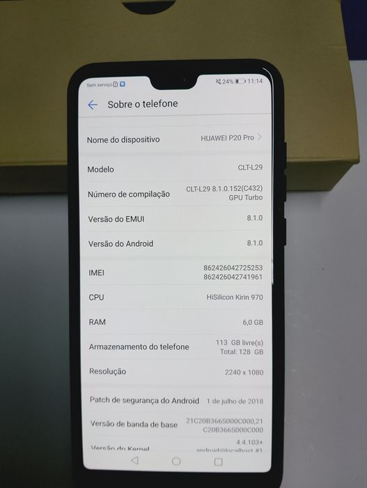 Huawei P20 pro NOVO 128g