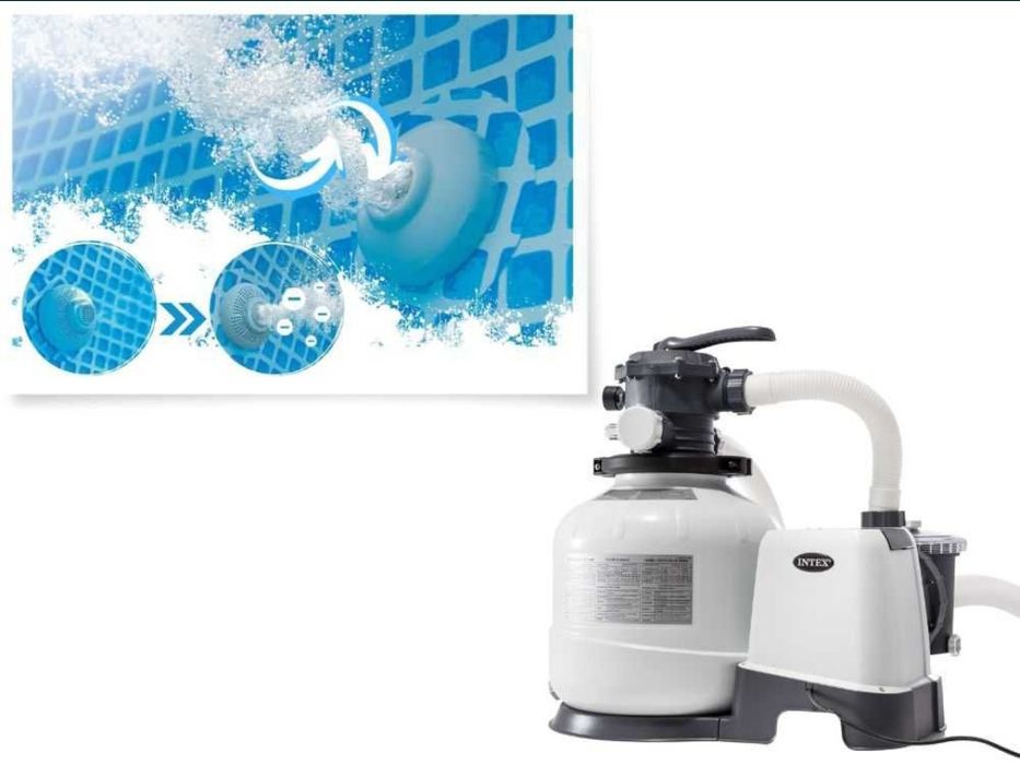 Песочный насос с хлоргенератором Intex 26680 10 000 л/ч хлор 11 г/ч 55