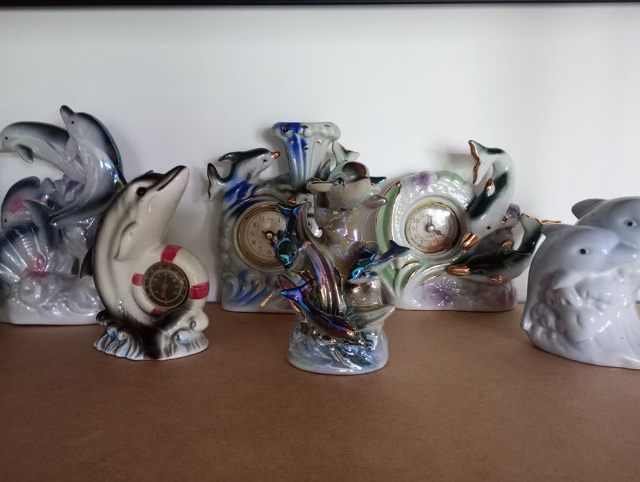 Figurki delfiny porcelana