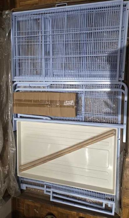 Relaxdays Woliera dla ptaków XL na kółkach 180cm