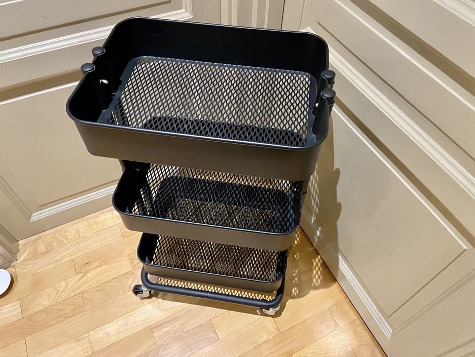 Wózek IKEA Raskog czarny pomocnik kuchenny metalowy