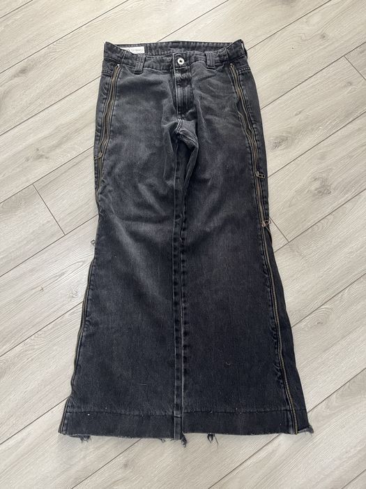 Flared jeans zip zara