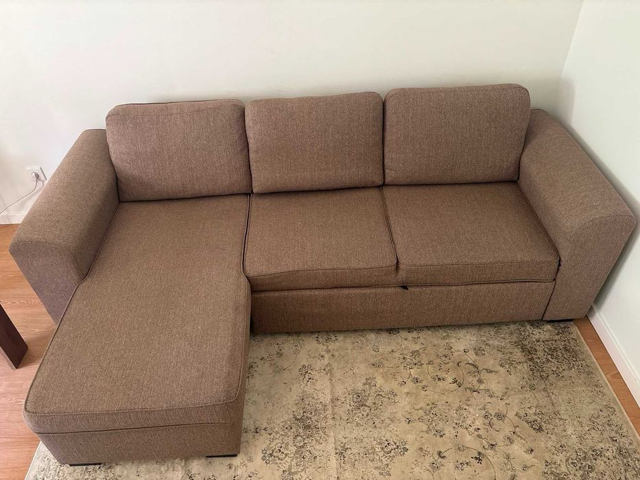 Sofá cama chaise longue 3 lugares