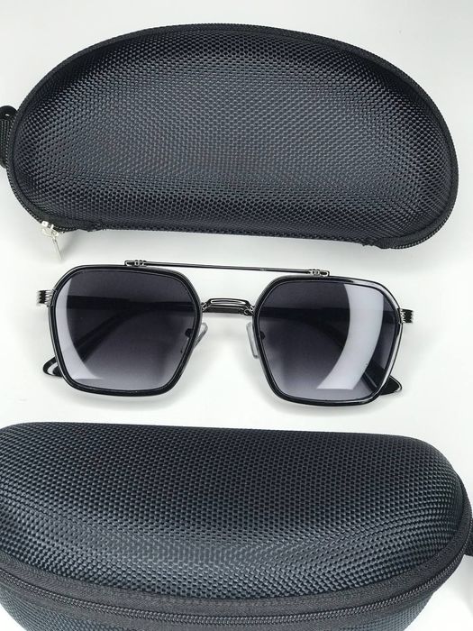 Сонцезахисні окуляри VAN REGEL VR 509 Black Gloss, металева оправа, UV