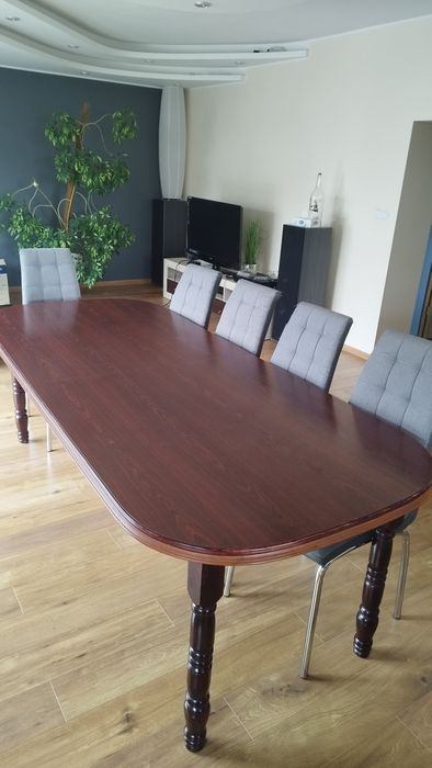 Duży drewniany STÓŁ 3 metrowy, komunia, 240-300, rodzinne