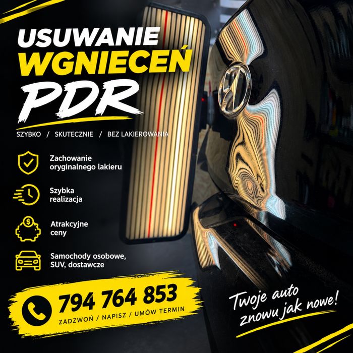 Usuwanie wgnieceń PDR bez lakierowania