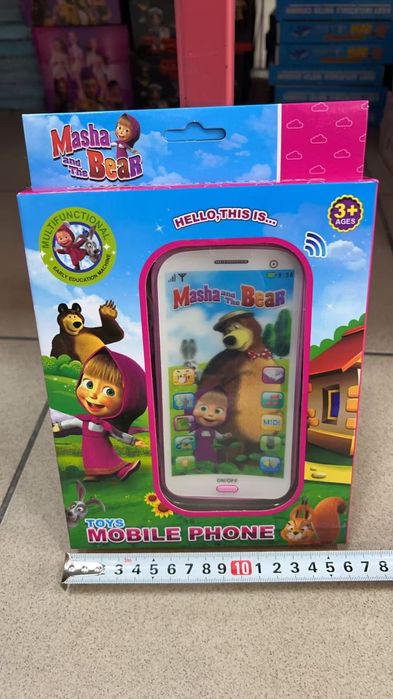 Telefon zabawkowy Masha i Niedźwiedź interaktywny smartphone dla dziec