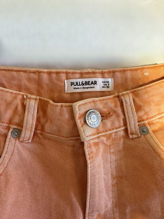 Conjunto 4 calças coloridas pull&bear lilás,laranja,vermelho, castanho