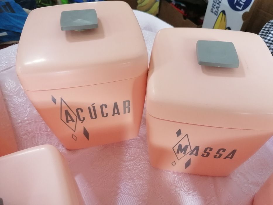 Conjunto vintage de caixas cozinha