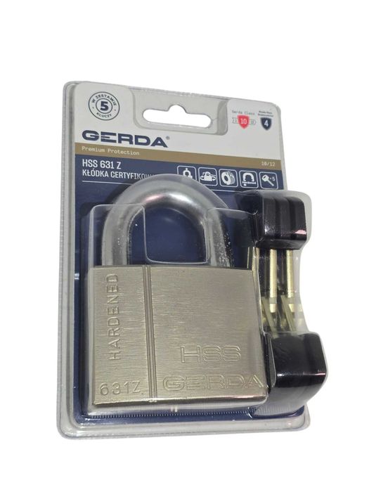 Kłódka jarzmowa na klucz Gerda HSS 631 Z Jak Nowe!