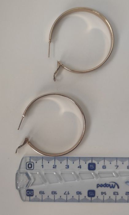 Kolczyki pozłacane koła, hoop earrings