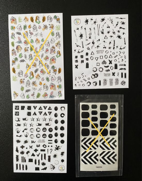 Наклейки стикеры для дизайна маникюра/педикюра