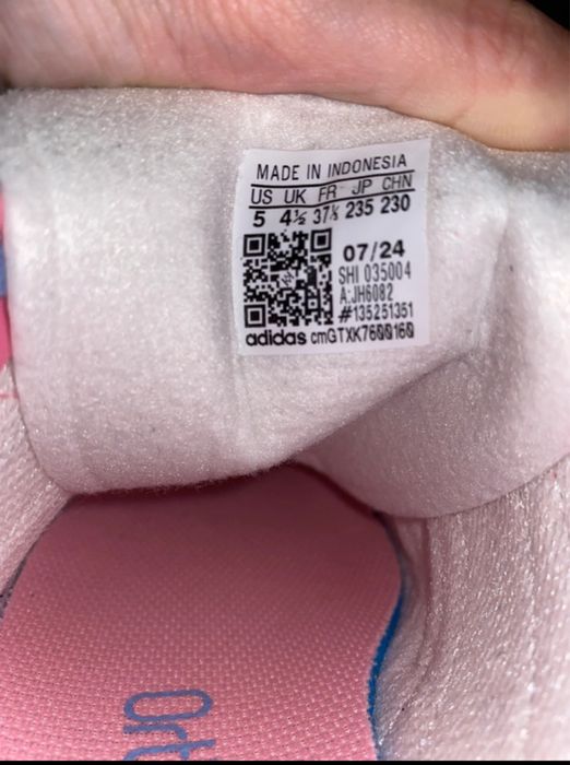 Gazelle rosa e lilás, apenas usadas uma vez, tamanho 37,5