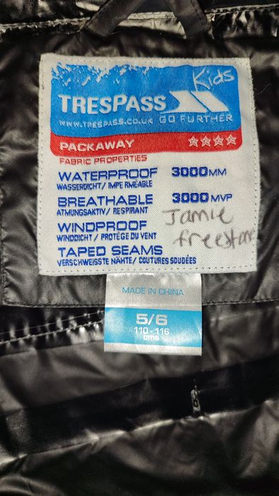 Дощовик tresspass 110-116 см