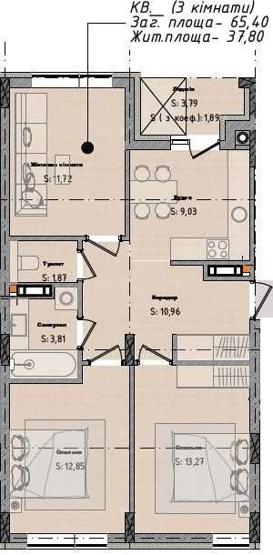 Продаж 3-кім квартири в Городку