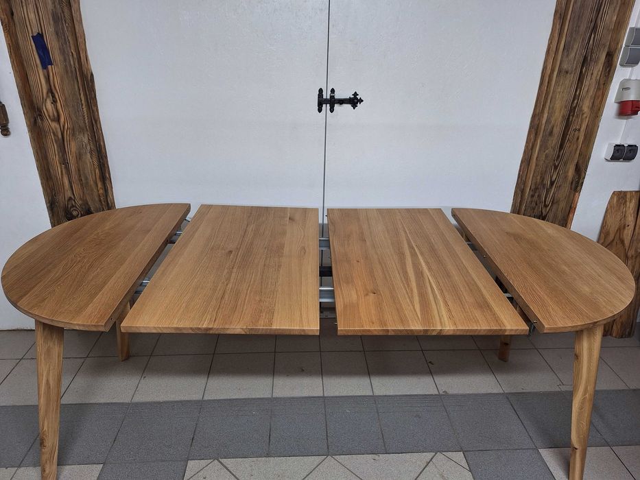 Stół dębowy rozkładany fi 90cm rozkładany do 190cm - do nabycia od zaraz.