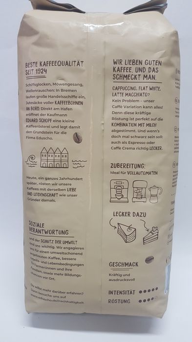 Kawa Eduscho Crema Caffe Variation Ziarnista 1 kg z Niemiec