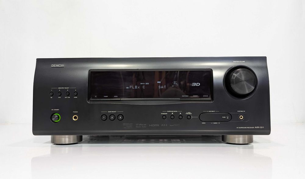 5.1 Ресивер Denon AVR-1311, має 110 Вт/канал/HDMI/ЦАП/Full HD/3D/Dolby