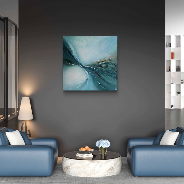 Quadro abstrato moderno decorativo 50x50 | Original abstract wall art