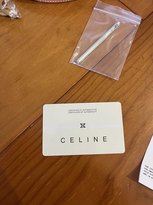 Cinto celine castanho e dourado