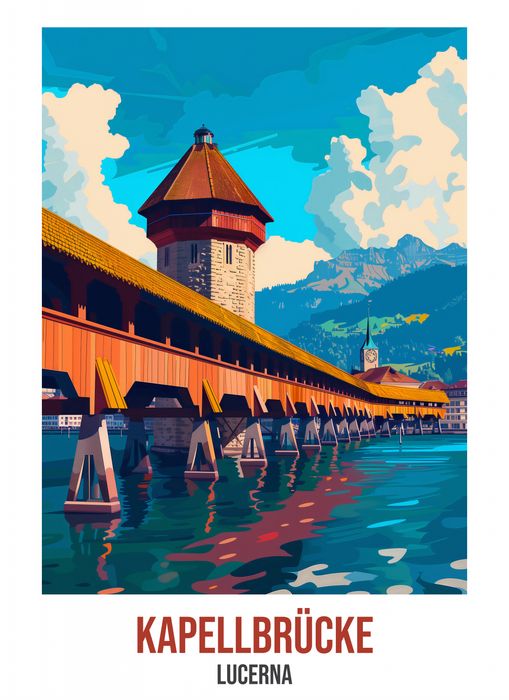 Plakat 40x55cm Kapellbrcke
