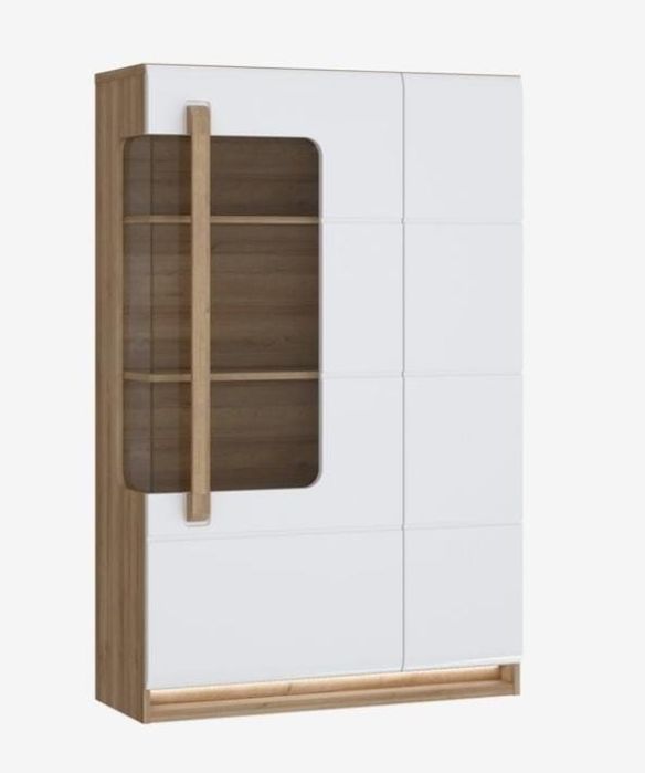 Vitrine com porta de vidro branco